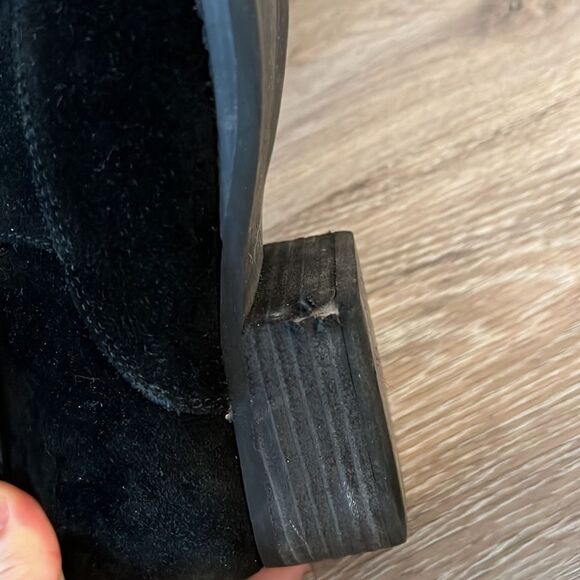 Donald j pliner‎ black leather suede western buckle ankle boots - Picture 7 of 7